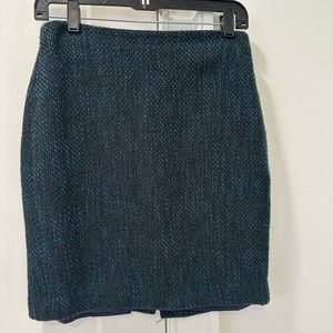 Green tweed skirt